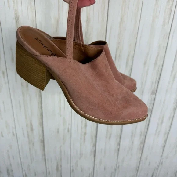 Jeffrey Campbell Pink Suede Mules 10 - Picture 2 of 7